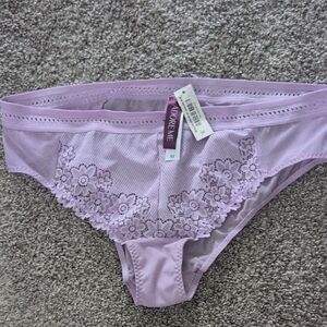 Adore Me Purple Lace Trim Bikini Panty